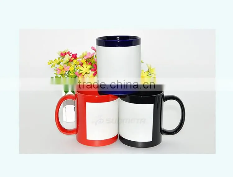 11oz black luminous mug with irregular edge