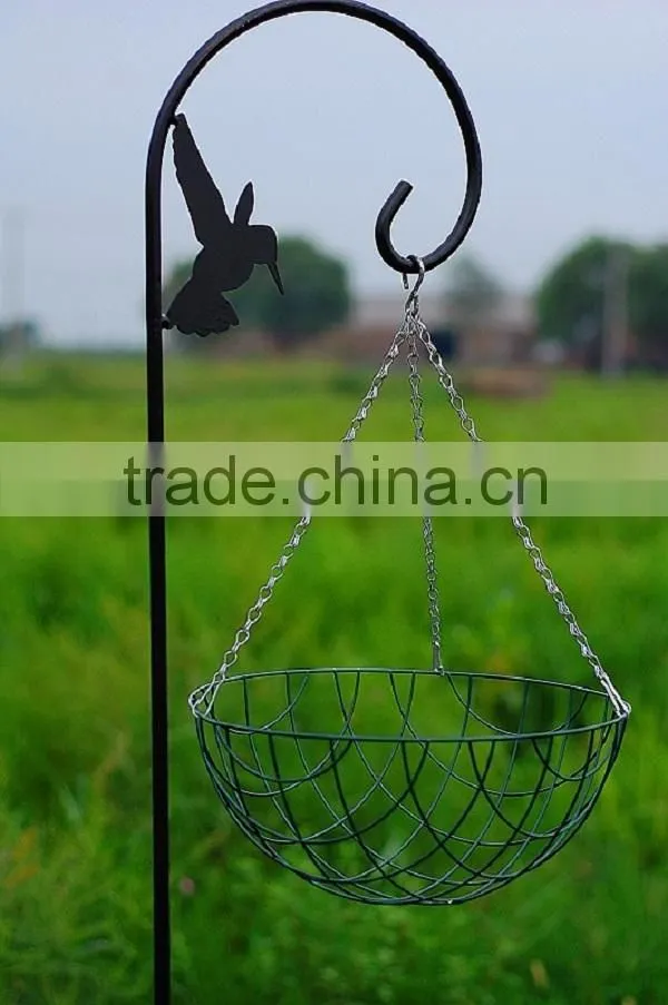 decorative metal garden hanging shepherd hook
