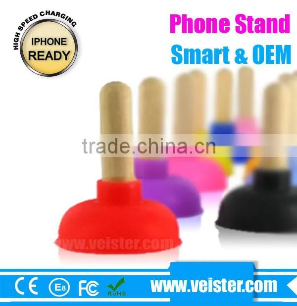Universal Super Cute Mini Shaped Silicone Rubber Cuction Cup Smart Phone Cellphone Stand Holder Mount for Apple iPhone 6