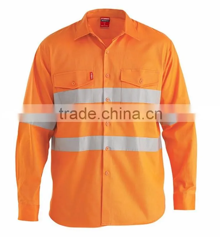 reflective tape t-shirt fluorescent orange polo shirts hi-vis t-shirt