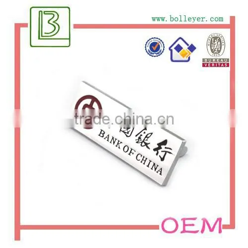 custom metal logo plate for handbags