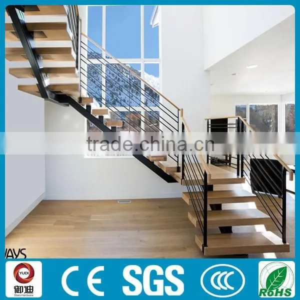 customized modern indoor house steel wood staircase design