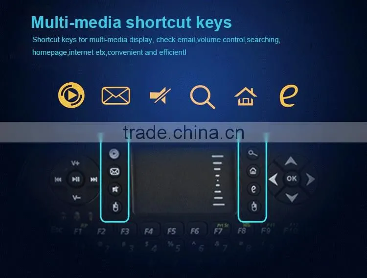 Gleese 2016 Mini 2.4G wireless keyboard wholesale bluetooth keyboard with rohs fcc certificate