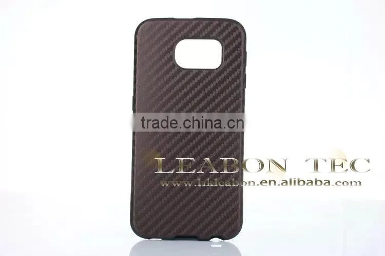 high quality ultrathin carbon fiber style Soft TPU Back Cover Case For Samsung Galaxy S6