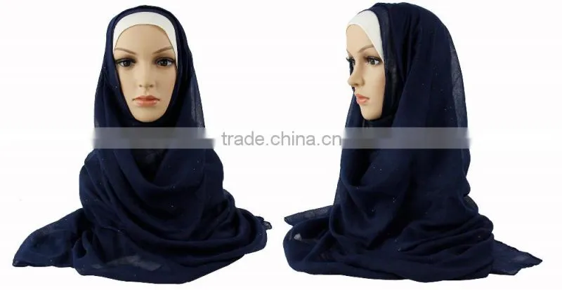 Fashion glittery muslim scarf hijab Muslim scarf