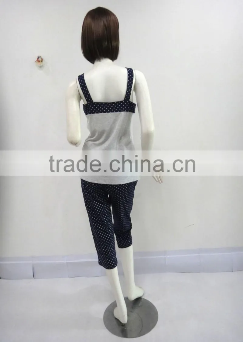 Casual lovely wave point harness pajamas women
