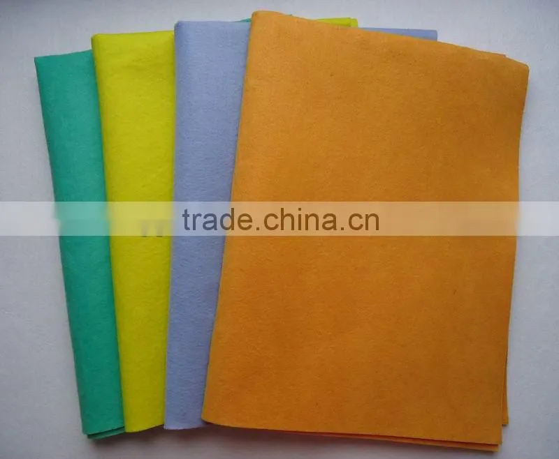 Viscose & polyester orange, yellow, blue, green germany nonwoven cleaning cloth for car, pet, floor, etc