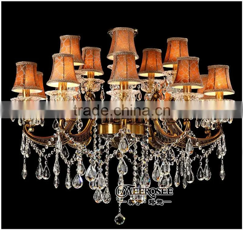 Noble Shades Wrought Iron Chandelier Crystal Pendant Light MD8752-L10+5