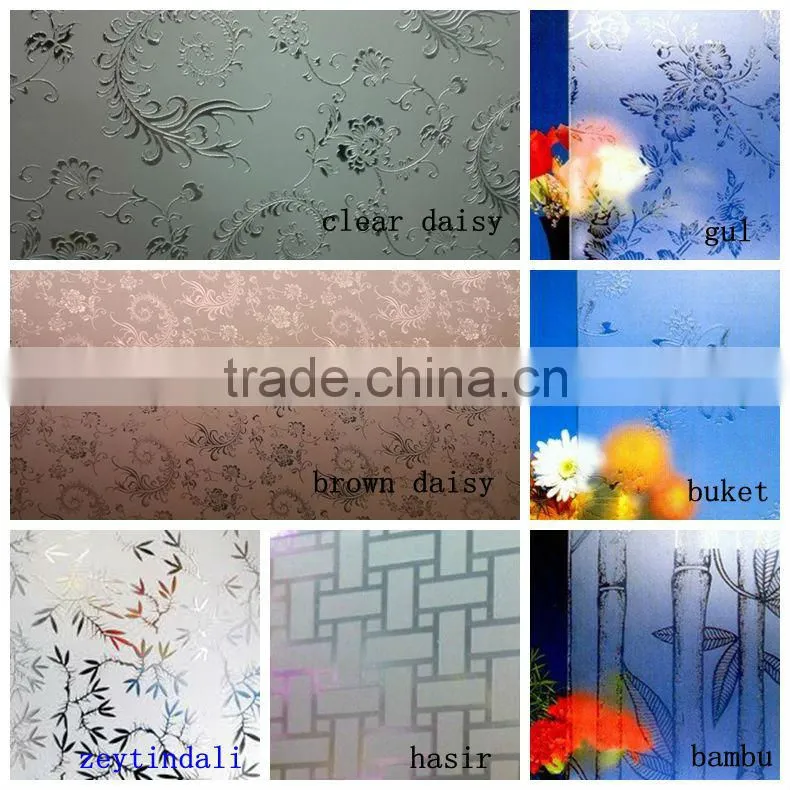 clear buket acid etched glass