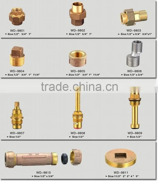 Brass Fitting Straight Tail With Loose Nut M/F