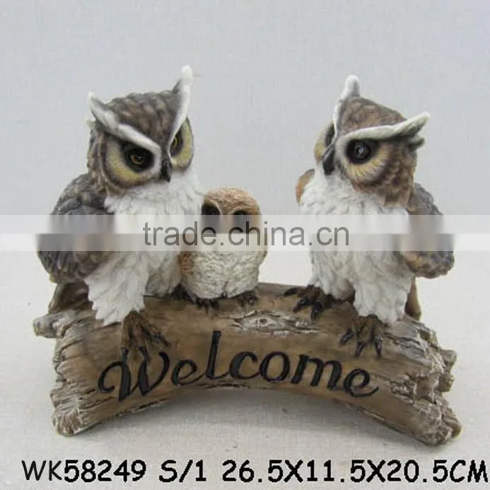 Garden decoration handmade wholesale polyresin bird figurines
