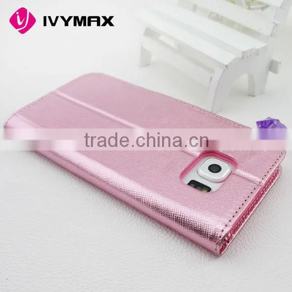 Classic Leather Wallet Case for Samsung Galaxy S6 Flip Case