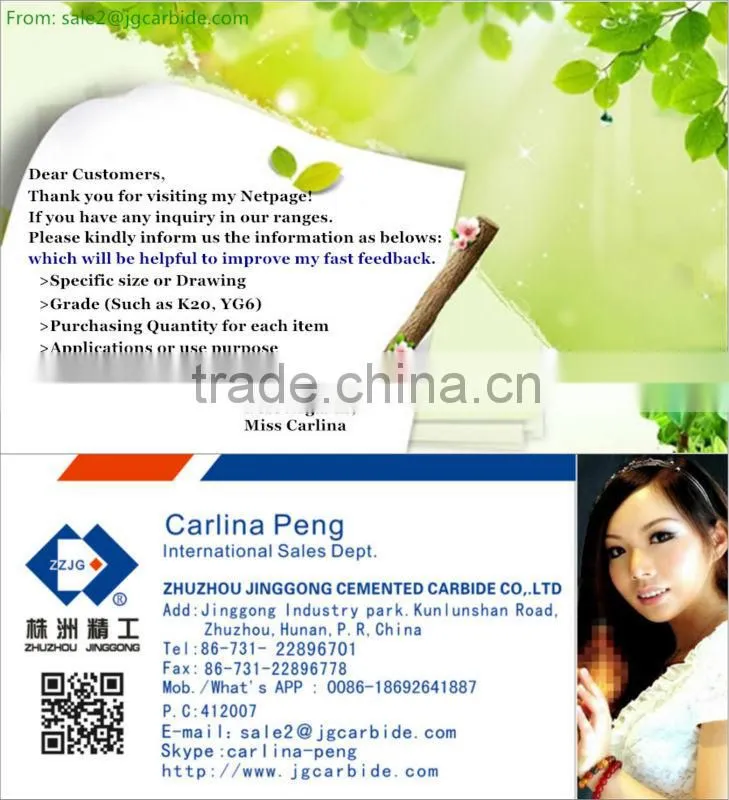 Tungsten Carbide Round Rod, Solid Carbide Rod, Ground carbide rod