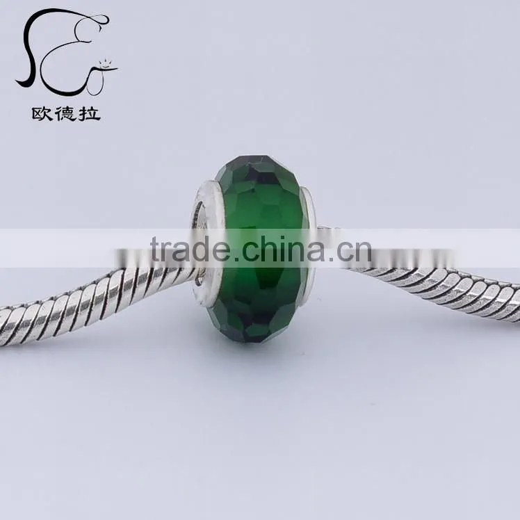 2015 Green Faceted agate beads