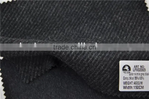 Wholesale high quality twill wool nylon woolen tweed pattern fabric