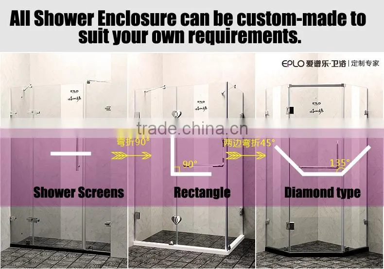 custom frameless tempered glass shower rooms