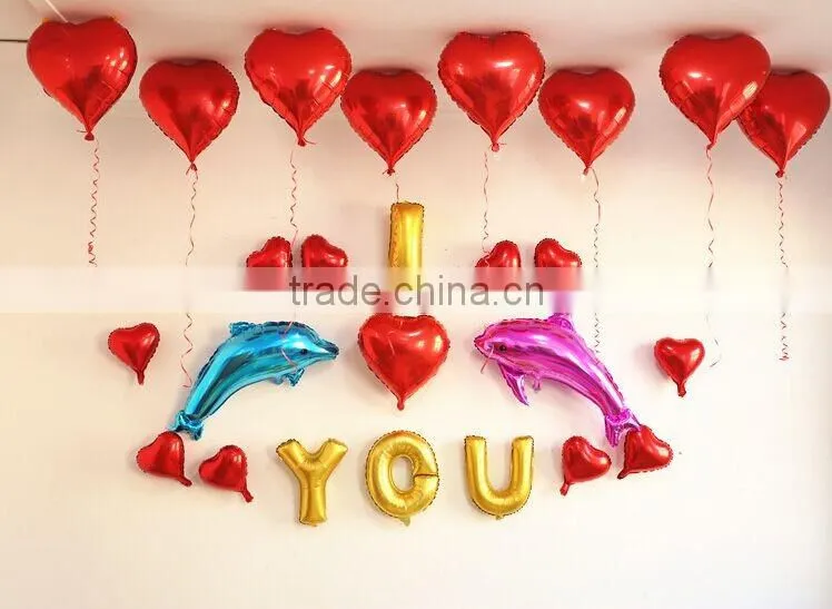 Wholesale 18Inch Heart Shape Foil Balloon For Wedding Decoration