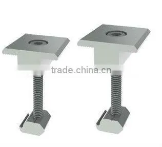 Solar mounting component of end clamp for roof and ground