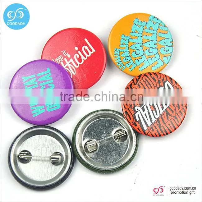 Cheap Security Tin button badges for Promotion