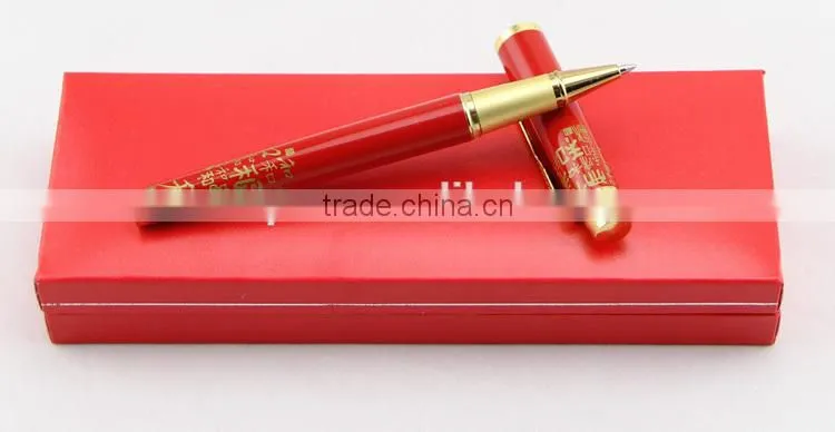 fancy red hot sale gift paper box ceramic pen