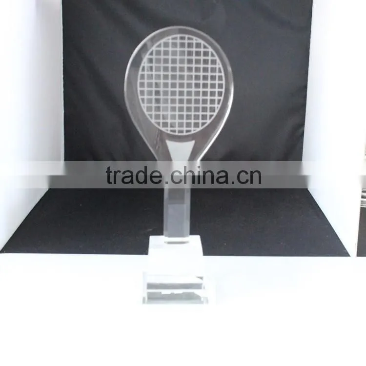 Nice unique design tennis crystal trophy and awards