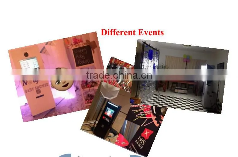 Free standing digital advertising player box photobooth