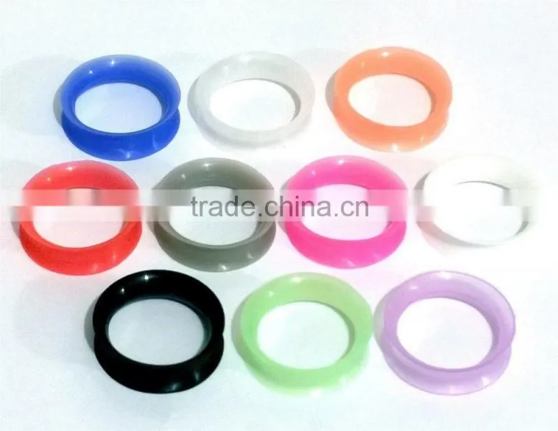 Colorful wholesale fashion body jewelry custom silicone ear plugs