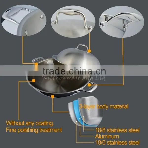 Practical Stainless Steel Gas Fired Woks