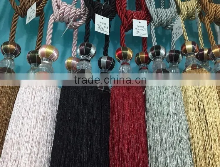 china supplier beaded ball polyester tassel manufacturer