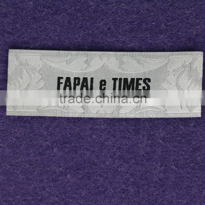 Fabric Woven Printed Clothing Label, 100% Polyester Satin Nylon Garment Care Label, Woven Garment Label