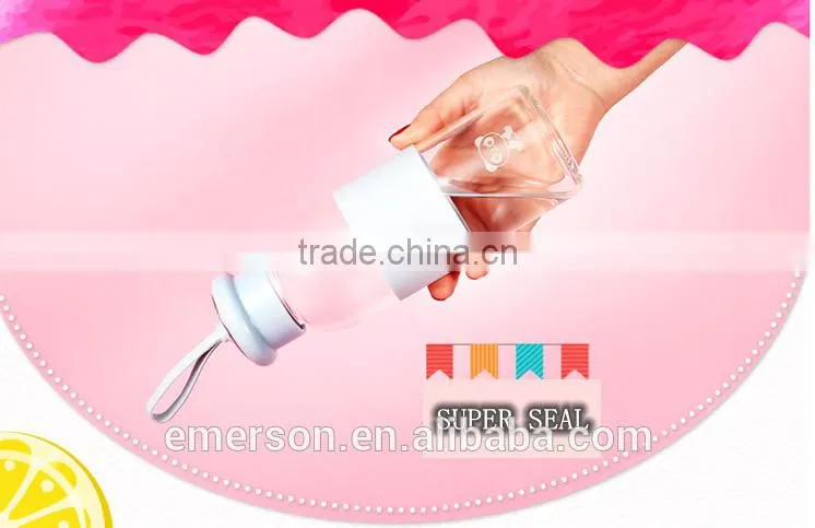 250ML Silicone Cover Sport Water Bottle water bottle joyshaker Outside Seal Juice Bottle infuser water bottle