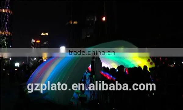 Color changing led inflatable tunnel tent inflatable canvas tent