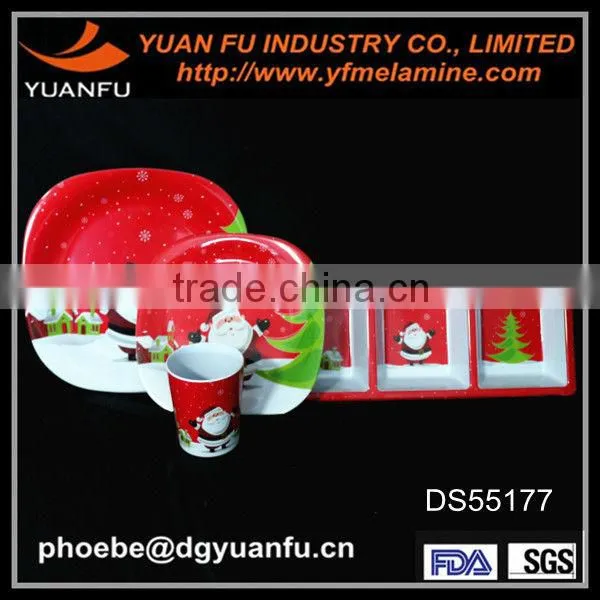 Modern design melamine tableware serving trays