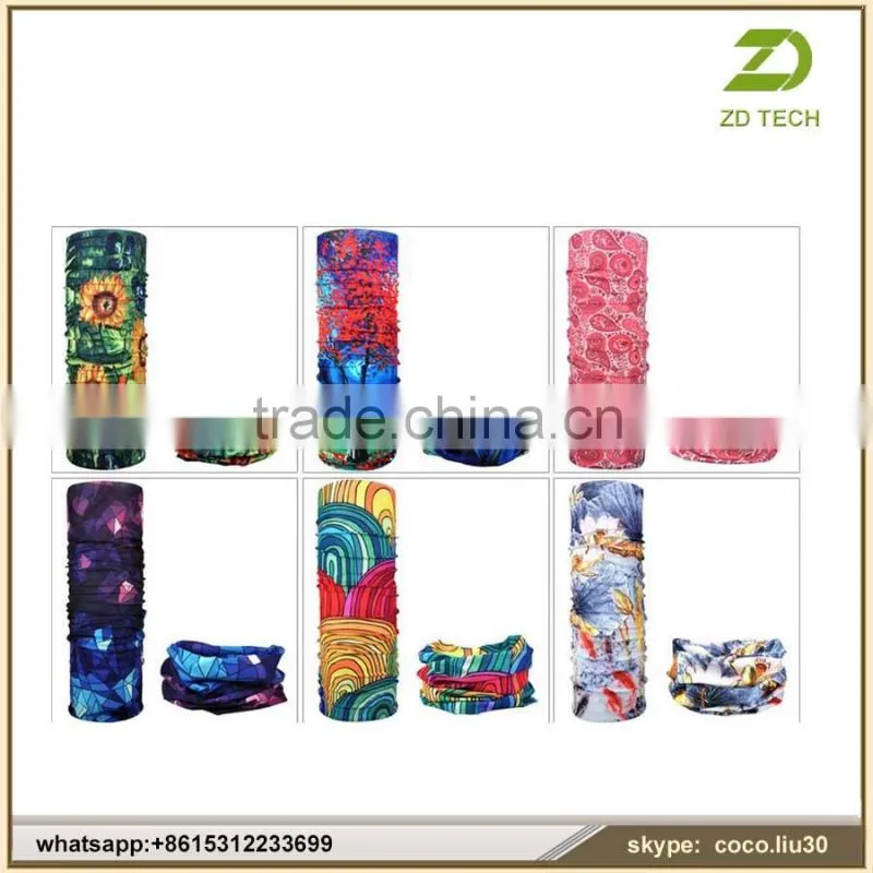 Free sample Custom Printing multifunctional seamless bandana ZDS1992