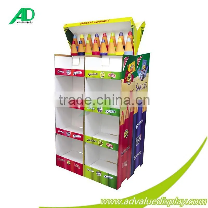 Cardboard Paper Stands Pallet display in supermarket