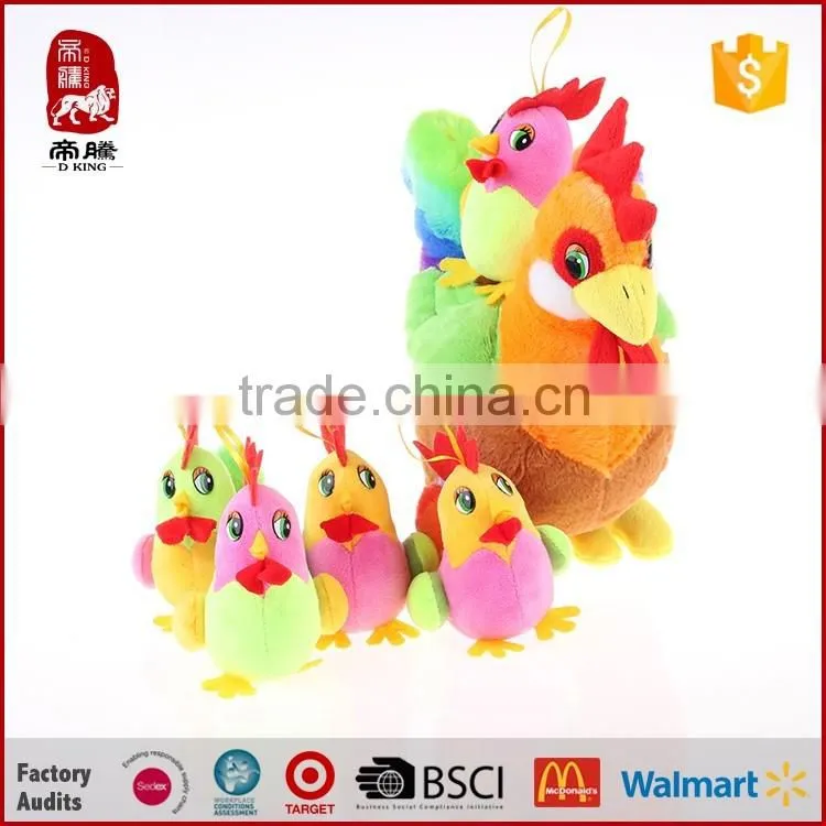 Manufacturer colorful plush chook keychain for promotion