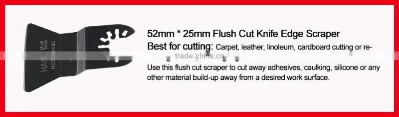 52*25mm quick change flexible scraper for the oscillating multi tool such as TCH Dremel