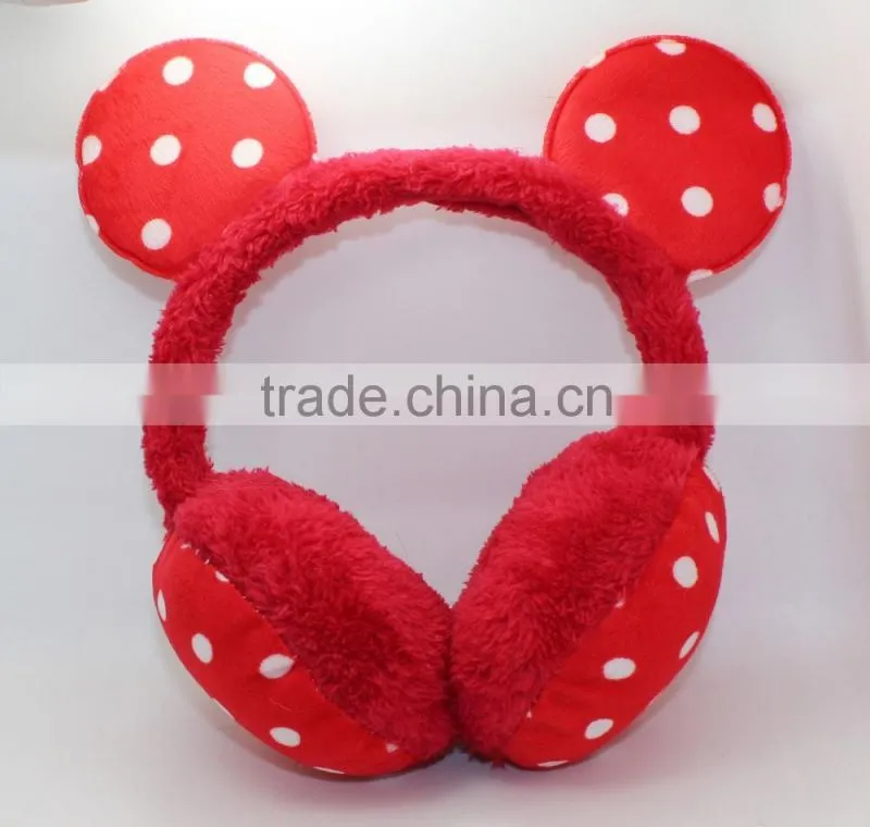 2016 hot selling winter earmuff headphones 3.5mm connector with for mobile phones