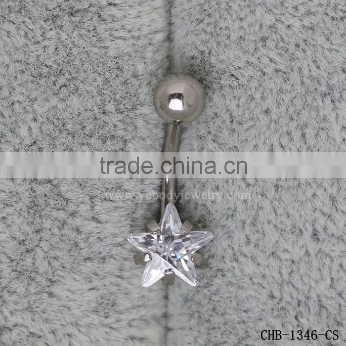 Fashion Jewelry Multi-shape Gem Wholesale 316L Stainless Steel Belly Ring