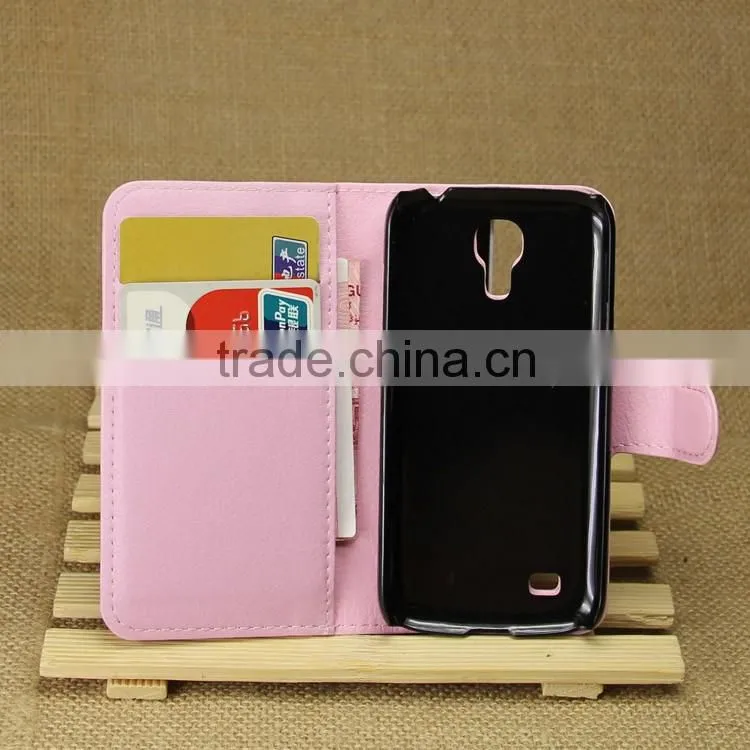 High Quality Leather Folio Flip Case Cover with Wallet and Card Slot for Samsung GALAXY S4 mini i9190