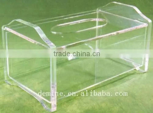 clear acrylic(PMMA) tissue box OEM: