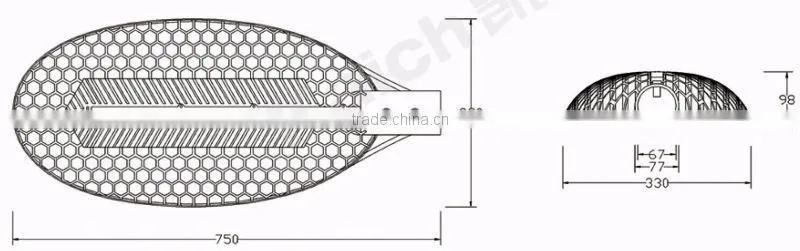 2016 China high-end 120W 150W 180W 210W 240W LED street lamp housing