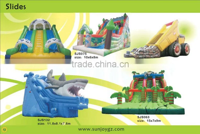 Large Giant Big amusement park joy slide obstacle Combo