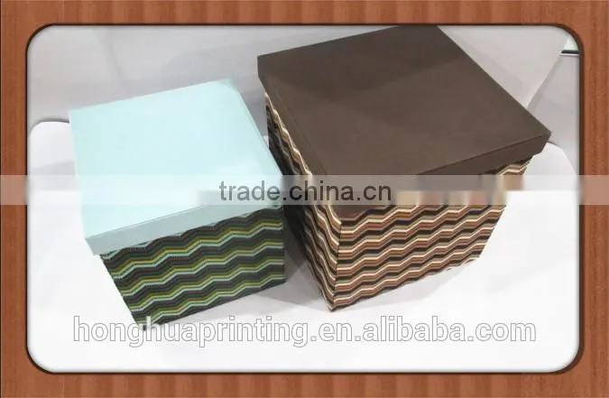 custom logo canvas hand-made square box with lid