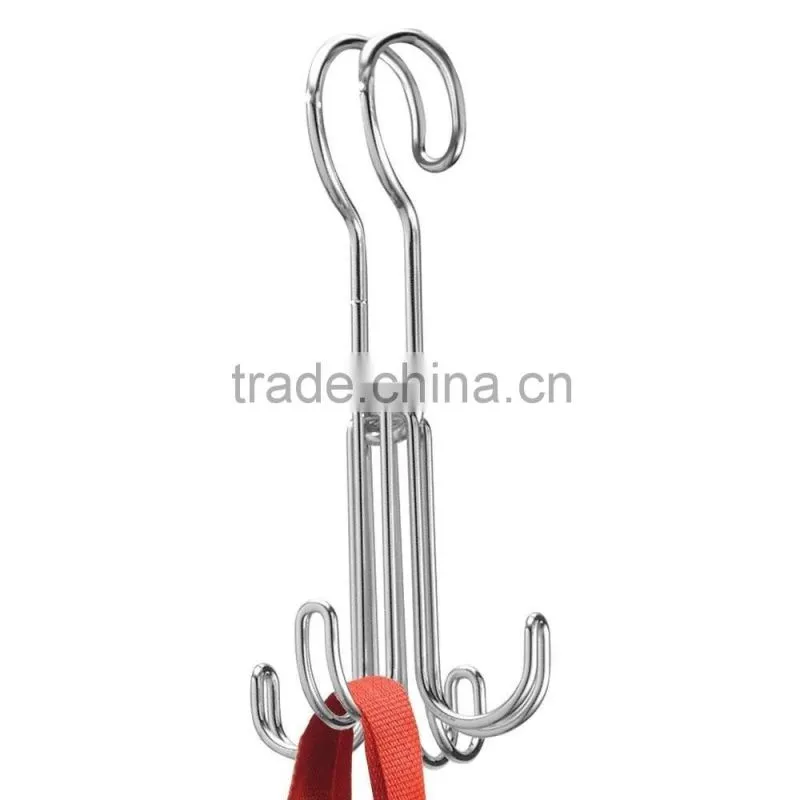 Satin Steel Vertical Tie and Belt Rack/Holder/Hanger