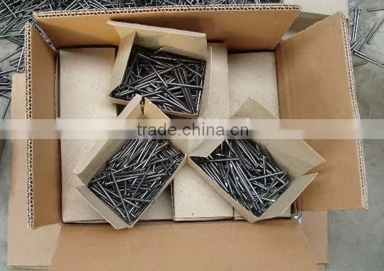 bright common iron nail with flat head