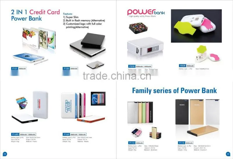 Easy carry promotional power bank 3000mAh, All in one power bank wholesale mini rechargeable mobile phone charger