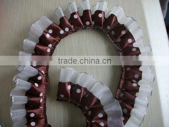 wholesale custom design elastic frill ribbon for garment accessories
