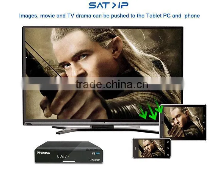 manufacture HD set top box Openbox V8 Pro hd decoder in 1080P DVB-S2&T2&C twin tuner 4k google tv box satellite receiver