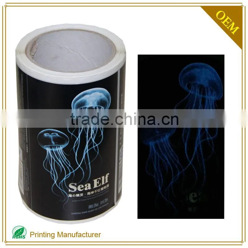 2015 Top Quality Bottle Neck Decal Sticker Label With Logo Printing Factory